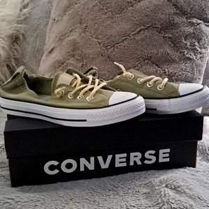 Light olive green Converse